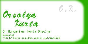 orsolya kurta business card